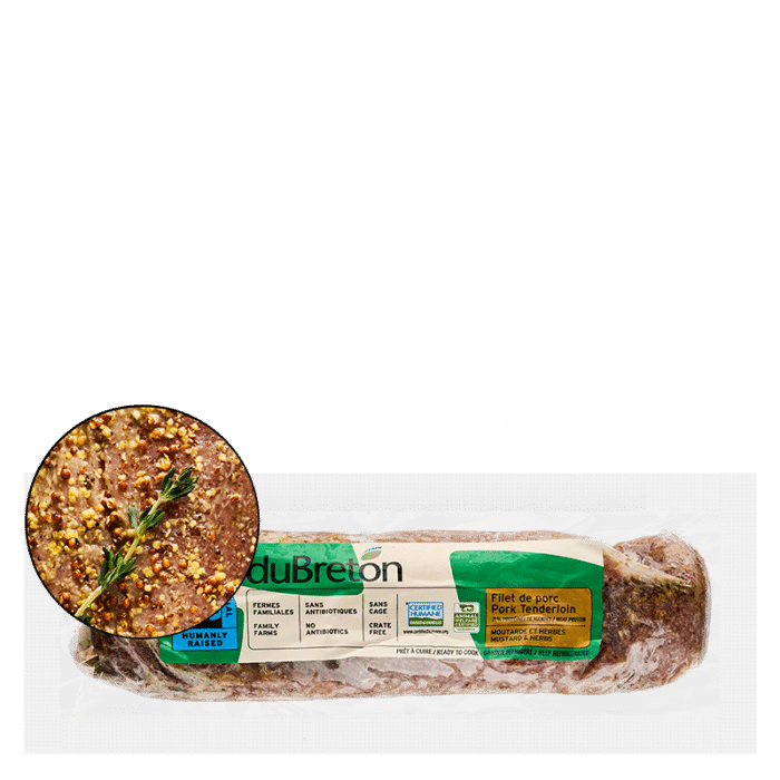 Filet de porc moutarde et herbes